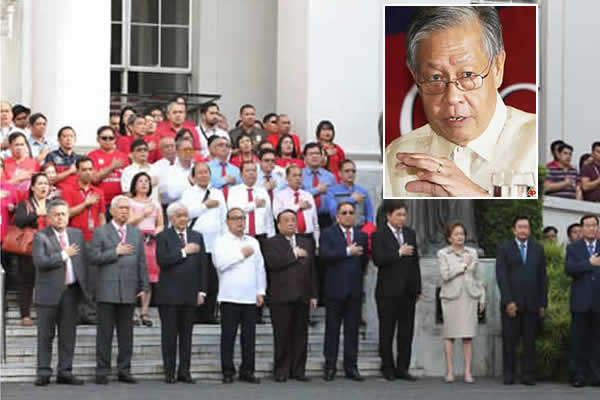 Former Chief Justice Hilario Davide and nine Supreme Court justices