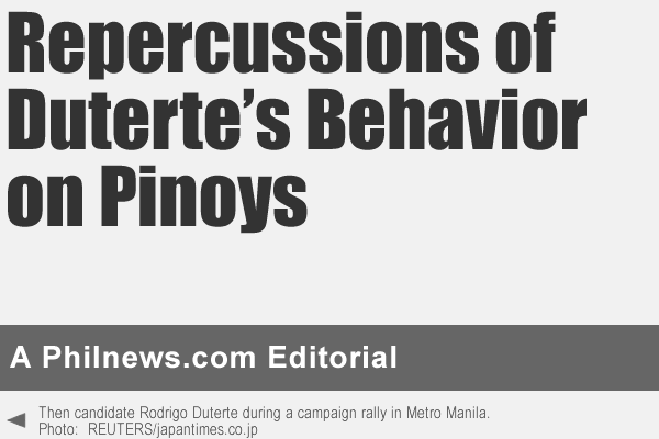 Repercussions of Duterte’s Behavior on Pinoys